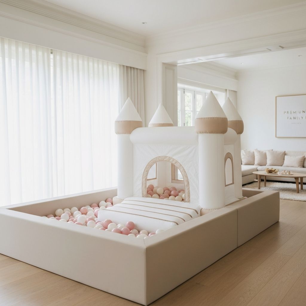 Luxury soft play setup with bouncy castle