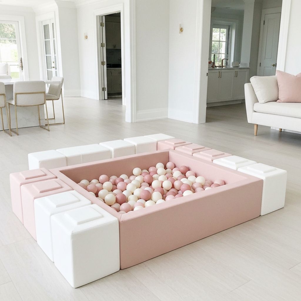 Baby shower soft play setup